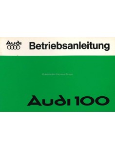 1978 AUDI 100 INSTRUCTIEBOEKJE DUITS