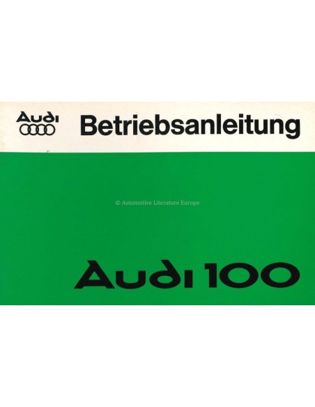 1978 AUDI 100 INSTRUCTIEBOEKJE DUITS