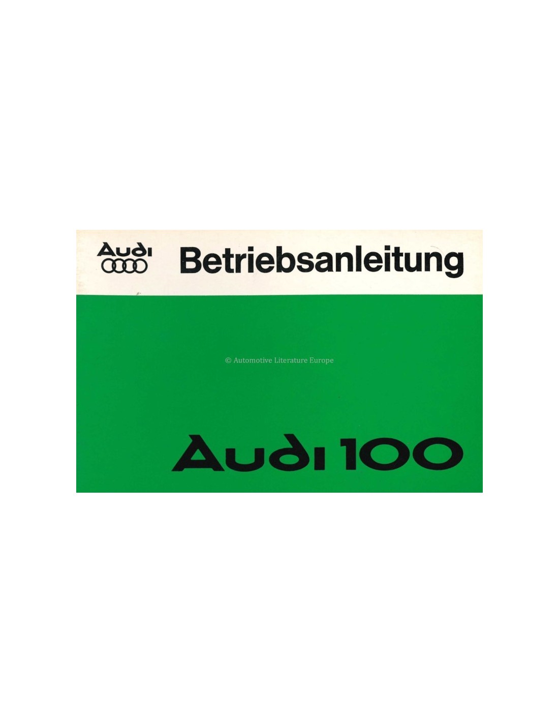 1976 AUDI 100 OWNERS MANUAL HANDBOOK GERMAN