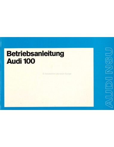 1972 AUDI 100 OWNERS MANUAL HANDBOOK GERMAN