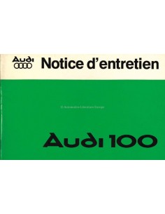 1977 AUDI 100 OWNERS MANUAL HANDBOOK FRENCH