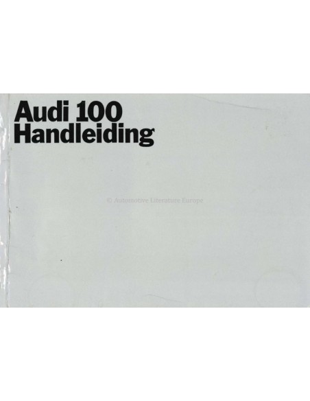 1969 AUDI 100 OWNERS MANUAL HANDBOOK DUTCH