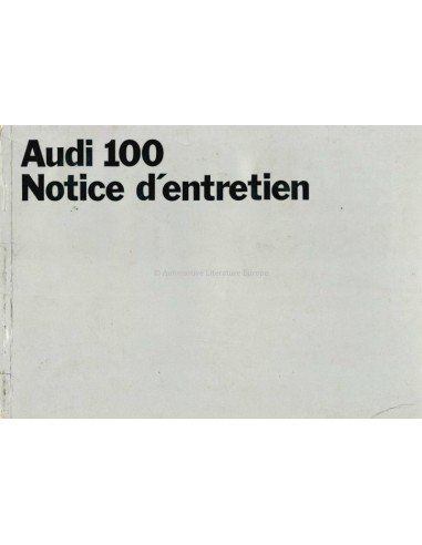 1969 AUDI 100 INSTRUCTIEBOEKJE NEDERLANDS