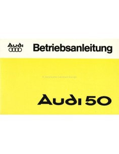 1978 AUDI 50 INSTRUCTIEBOEKJE DUITS