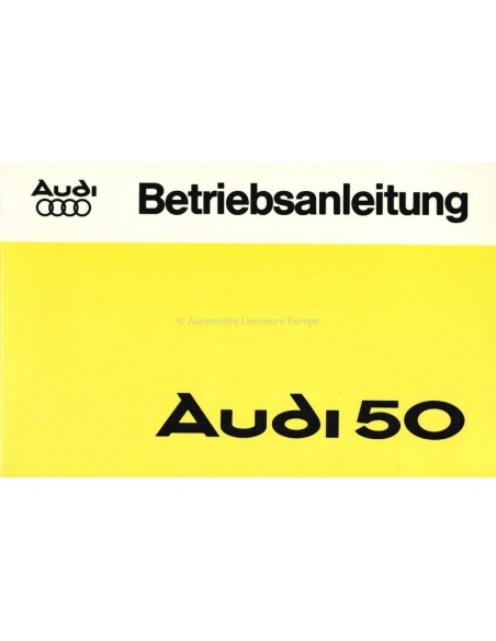 1978 AUDI 50 OWNERS MANUAL HANDBOOK GERMAN