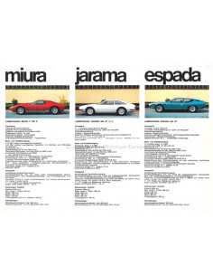 1970 LAMBORGHINI MIURA JARAMA ESPADA PROSPEKT DEUTSCH 2