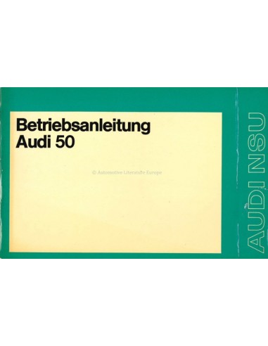 1974 AUDI 50 INSTRUCTIEBOEKJE DUITS