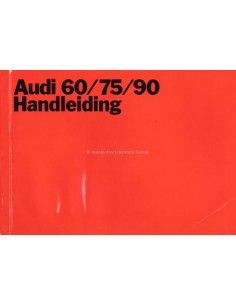 1970 AUDI 60 /  75 /  90 BETRIEBSANLEITUNG NIEDERLANDISCH