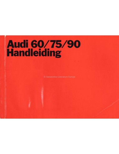 1970 AUDI 60 /  75 /  90 OWNERS MANUAL HANDBOOK DUTCH