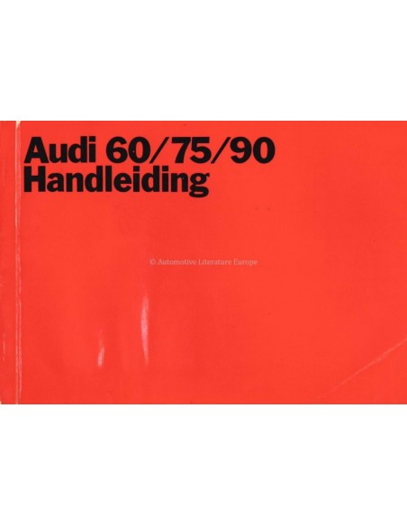 1970 AUDI 60 /  75 /  90 INSTRUCTIEBOEKJE NEDERLANDS