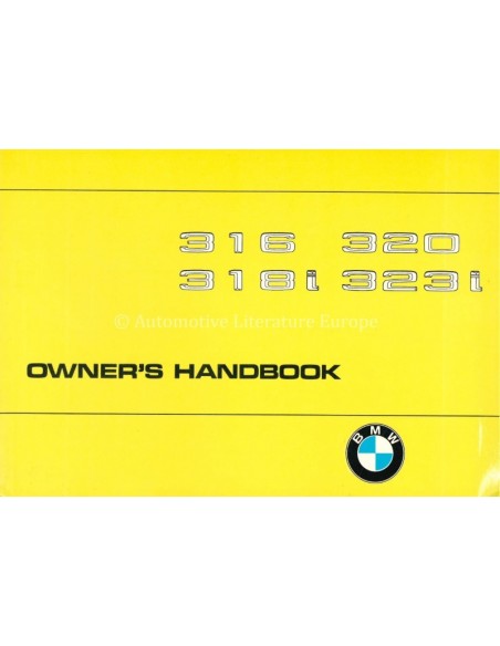 1981 BMW 3ER BETRIEBSANLEITUNG ENGLISCH