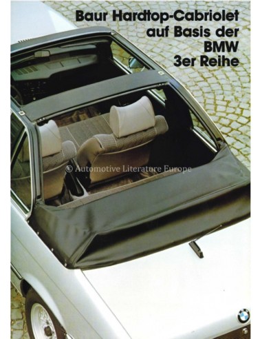 1980 BMW 3 SERIES BAUR HARDTOP CABRIOLET BROCHURE GERMAN