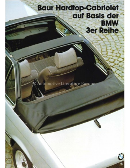 1980 BMW 3ER BAUR HARDTOP CABRIOLET PROSPEKT ENGLISCH
