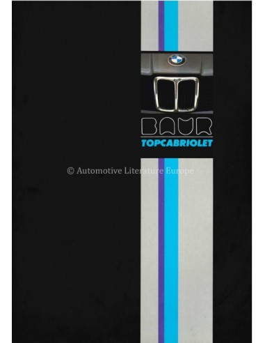 1981 BMW 3ER BAUR TOPCABRIOLET PROSPEKT ENGLISCH