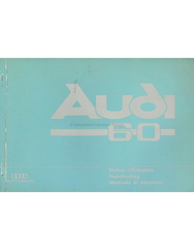 1968 AUDI 60 INSTRUCTIEBOEKJE NEDERLANDS FRANS ITALIAANS