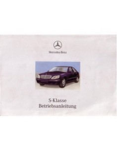 2000 MERCEDES BENZ S KLASSE INSTRUCTIEBOEKJE DUITS