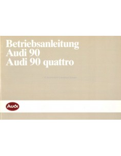 1985 AUDI 90 & 90 QUATTRO HANDLEIDING DUITS