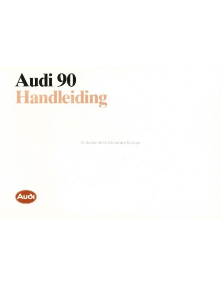 1987 AUDI 90 HANDLEIDING NEDERLANDS