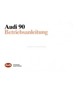 1987 AUDI 90 BETRIEBSANLEITUNG DEUTSCH