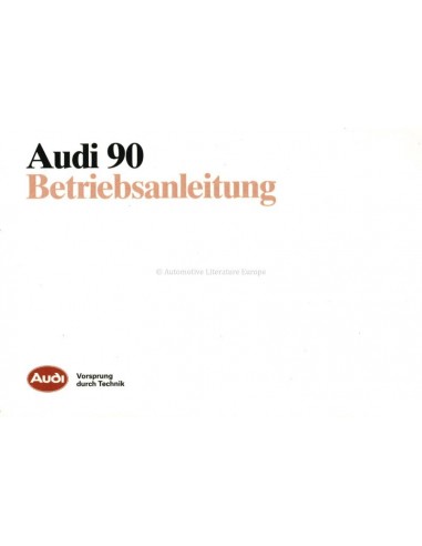 1987 AUDI 90 HANDLEIDING DUITS