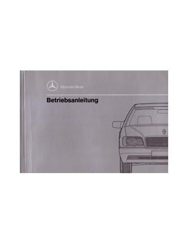 1992 MERCEDES BENZ S KLASSE INSTRUCTIEBOEKJE DUITS