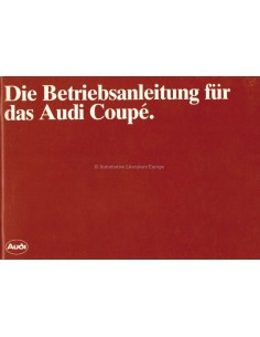 1982 AUDI COUPÉ BETRIEBSANLEITUNG DEUTSCH
