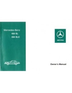 1976 MERCEDES BENZ SL & SLC KLASSE INSTRUCTIEBOEKJE ENGELS