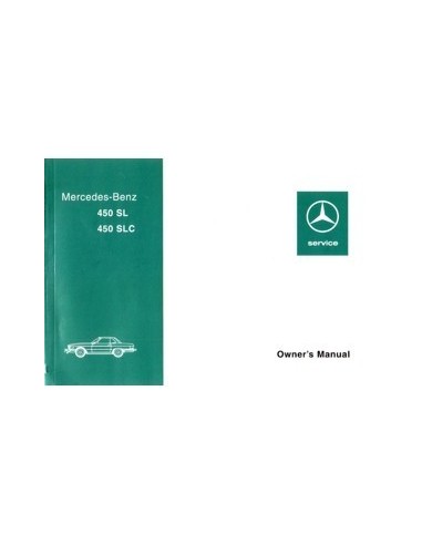 1976 MERCEDES BENZ SL & SLC KLASSE INSTRUCTIEBOEKJE ENGELS