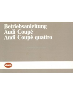 1986 AUDI COUPÉ INSTRUCTIEBOEKJE DUITS