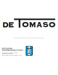 1976 DE TOMASO RANGE BROCHURE GERMAN