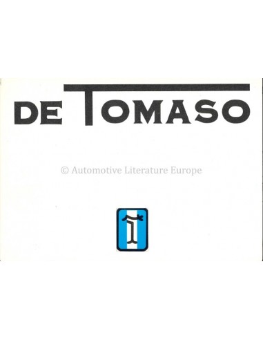 1975 DE TOMASO RANGE BROCHURE ITALIAN ENGLISH
