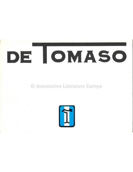 1975 DE TOMASO PROGRAMM PROSPEKT ITALIENISCH ENGLISCH