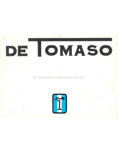 1975 DE TOMASO PROGRAMM PROSPEKT ITALIENISCH ENGLISCH