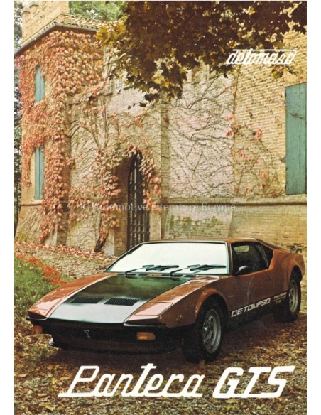 1979 DE TOMASO PANTERA GTS BROCHURE