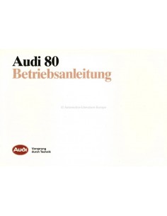 1988 AUDI 80 OWNER'S MANUAL GERMAN