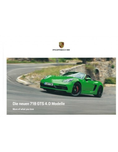 2020 PORSCHE 718 GTS 4.0 BOXTER & CAYMAN HARDCOVER BROCHURE DUITS