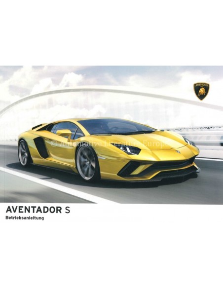 2019 LAMBORGHINI AVENTADOR S INSTRUCTIEBOEKJE DUITS