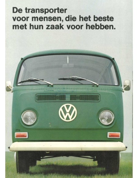 1970 VOLKSWAGEN TRANSPORTER T2 PROSPEKT NIEDERLÄNDISCH