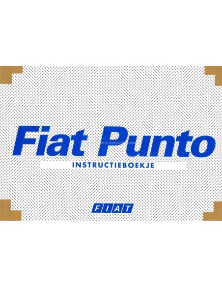 2001 FIAT PUNTO OWNER'S MANUAL DUTCH