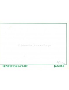 1983 JAGUAR XJ SOVEREIGN 4.2 & H.E. BROCHURE NEDERLANDS