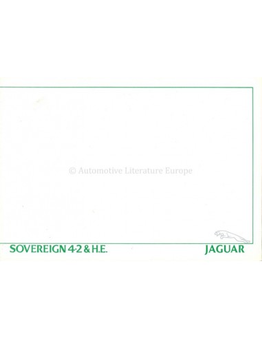 1983 JAGUAR XJ SOVEREIGN 4.2 & H.E. BROCHURE NEDERLANDS
