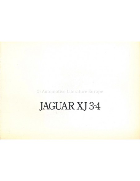 1975 JAGUAR XJ 3.4 BROCHURE DUTCH