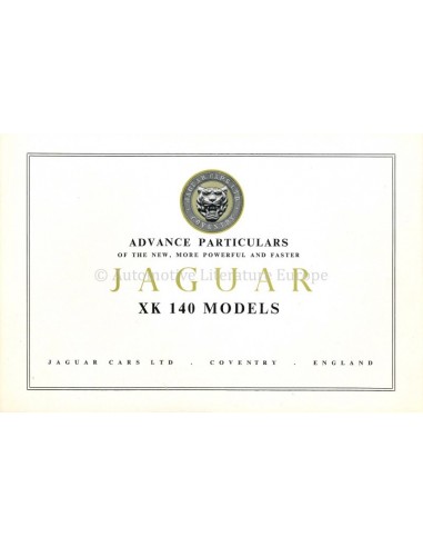 1953 JAGUAR XK 140 PROSPEKT ENGLISCH
