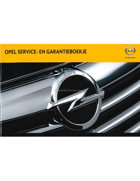 2012 OPEL WARTUNG UND GARANTIEHEFT HANDBUCH NIEDERLÄNDISCH