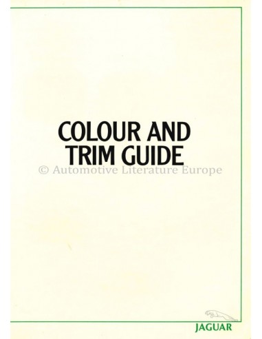 198? JAGUAR COLOUR AND TRIM GUIDE BROCHURE ENGLISH