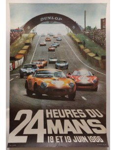 1966 24 HEURES DU MANS ORIGINAL POSTER