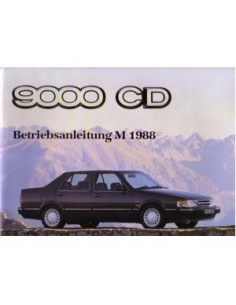 1988 SAAB 9000 CD INSTRUCTIEBOEKJE DUITS