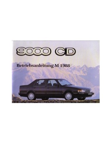 1988 SAAB 9000 CD INSTRUCTIEBOEKJE DUITS