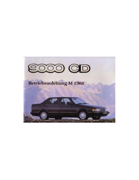 1988 SAAB 9000 CD INSTRUCTIEBOEKJE DUITS