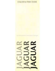 1986 JAGUAR FARBFÜHRER PROSPEKT ENGLISCH